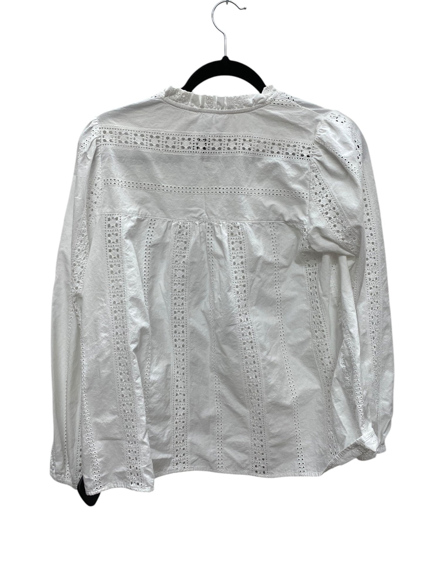 Top Long Sleeve By Time And Tru In White, Size: M