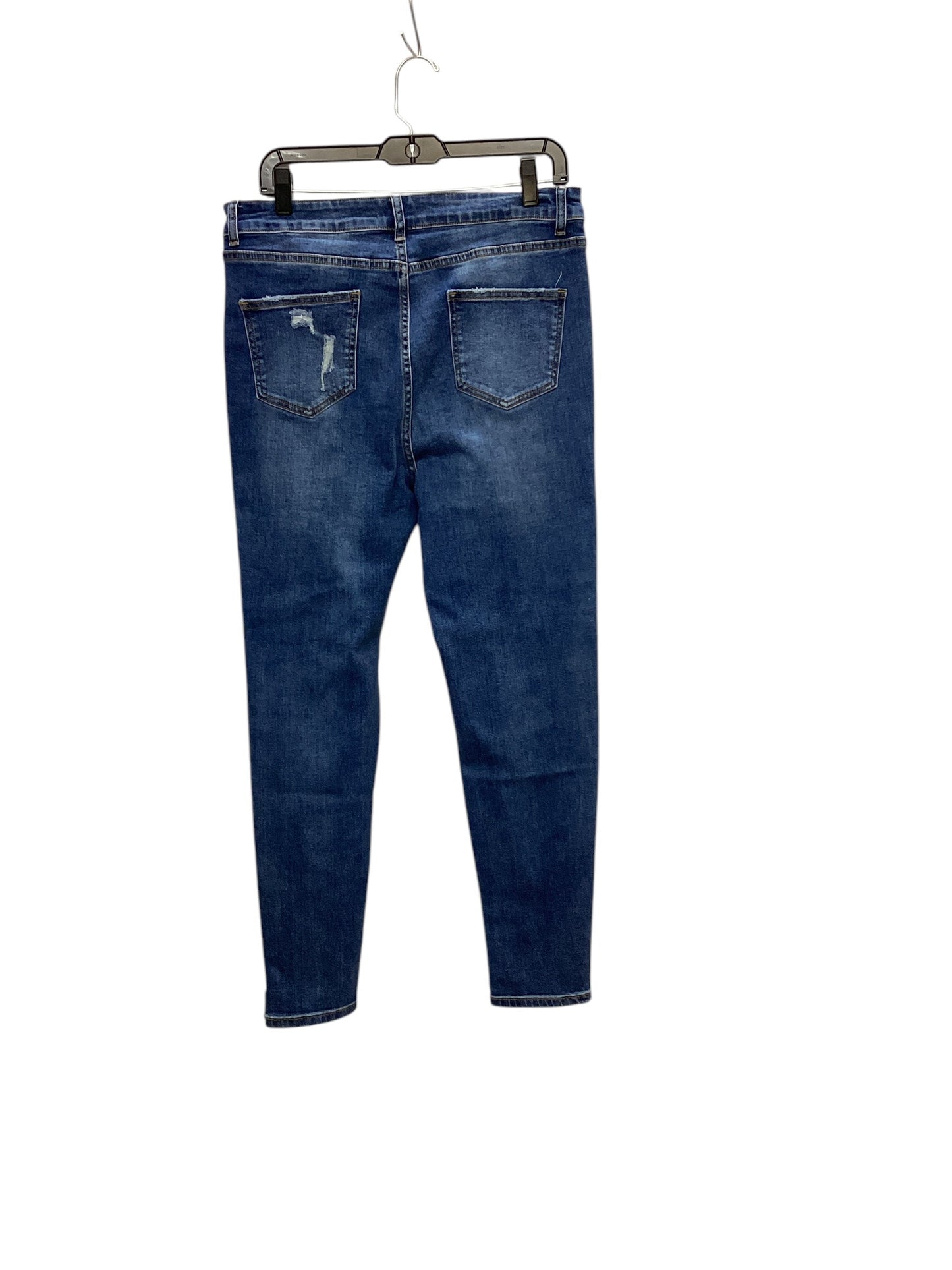 Jeans Skinny By White Birch In Blue Denim, Size: L