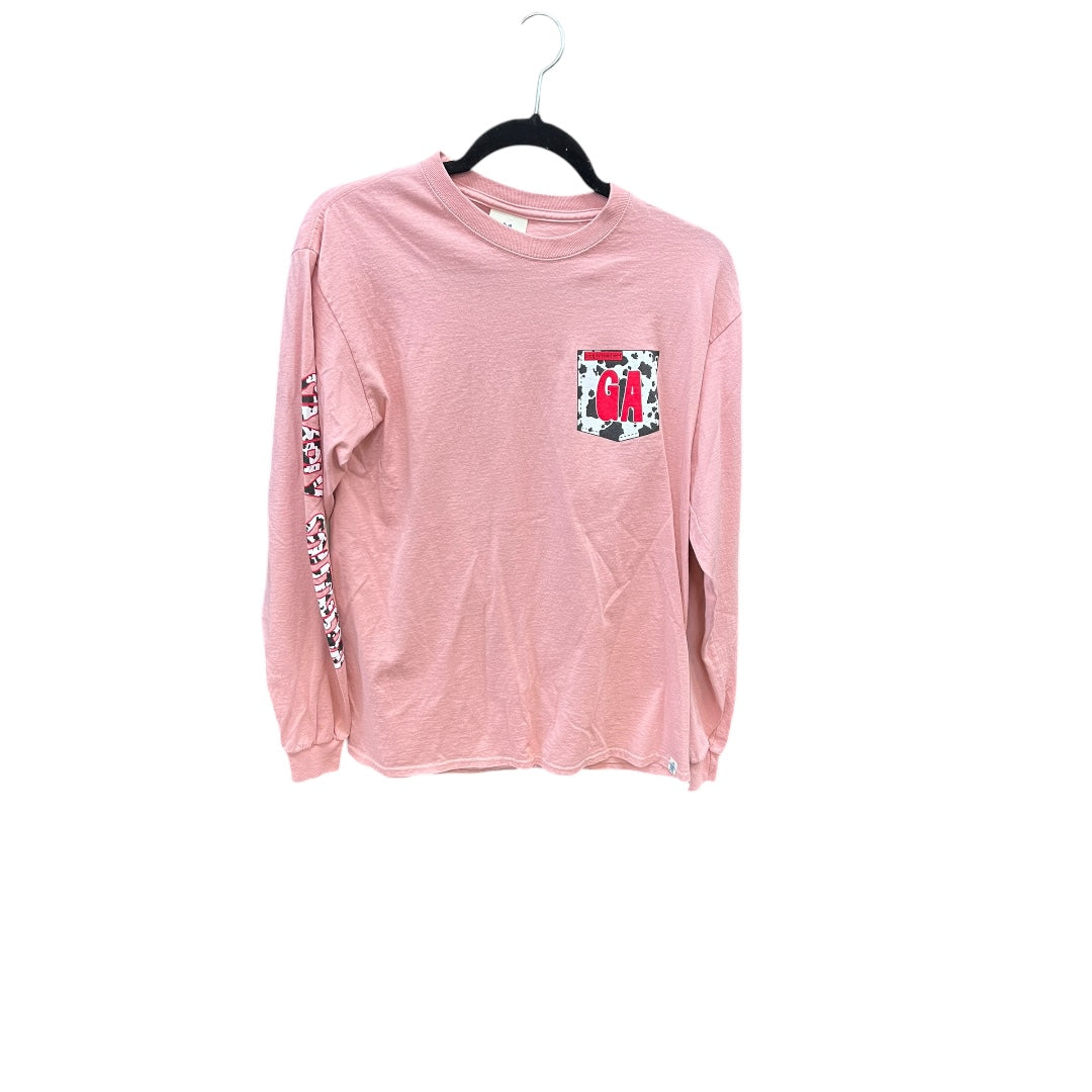 Top Long Sleeve Basic By Simply Southern In Pink, Size: S