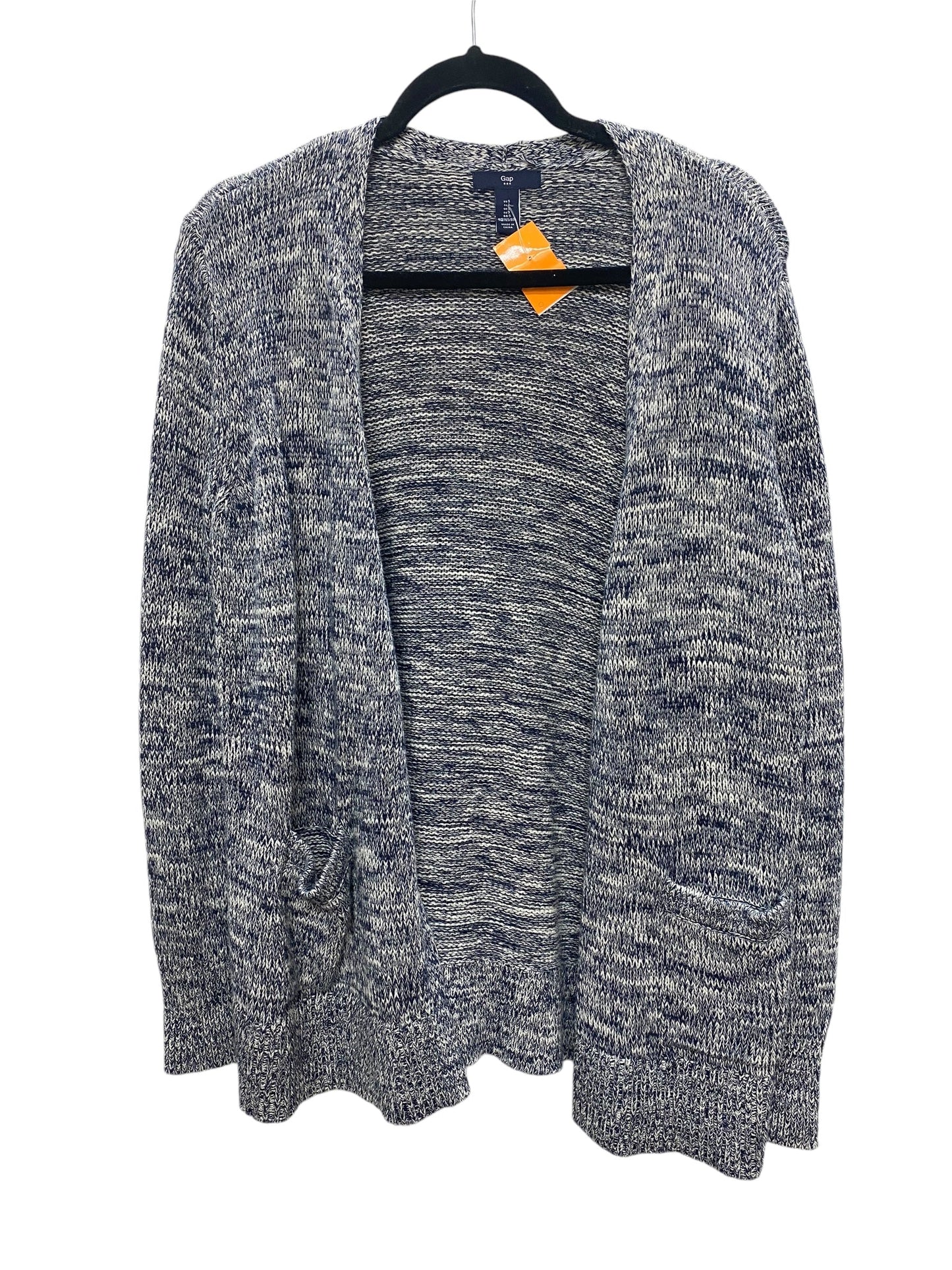 Sweater Cardigan By Gap In Blue, Size: S