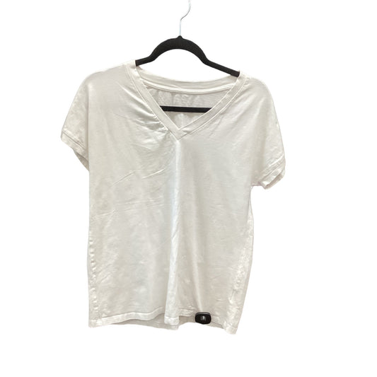 White Top Short Sleeve Basic Clothes Mentor, Size M