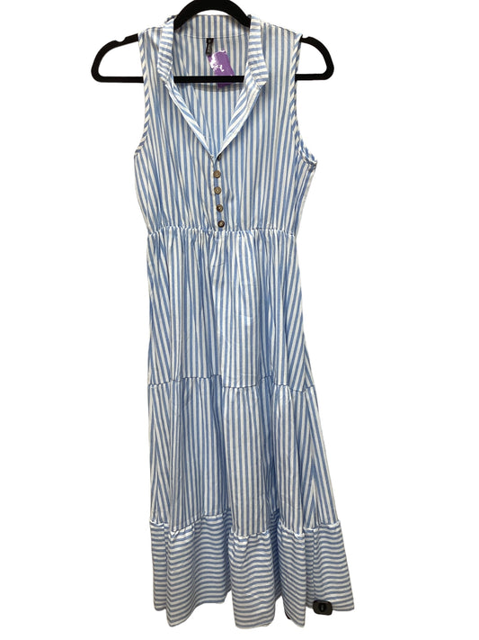 Striped Pattern Dress Casual Maxi Clothes Mentor, Size S