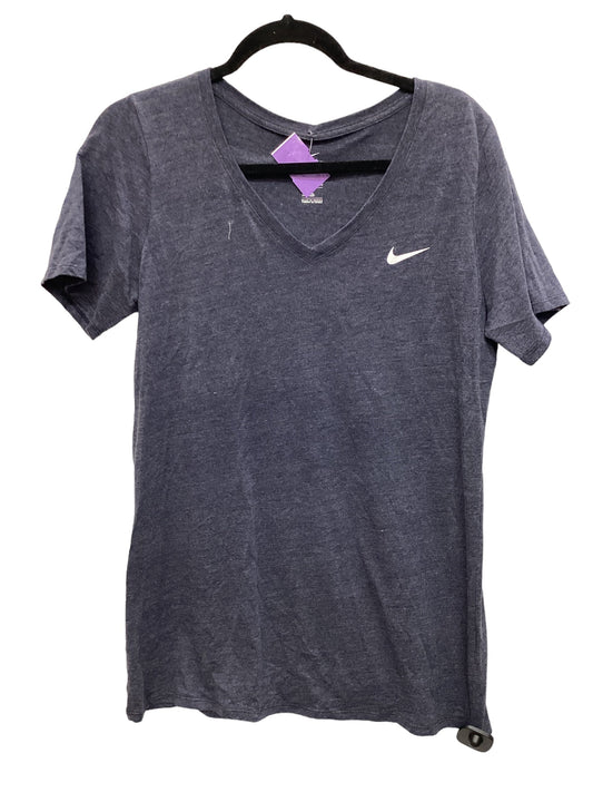 Blue Athletic Top Short Sleeve Nike Apparel, Size L