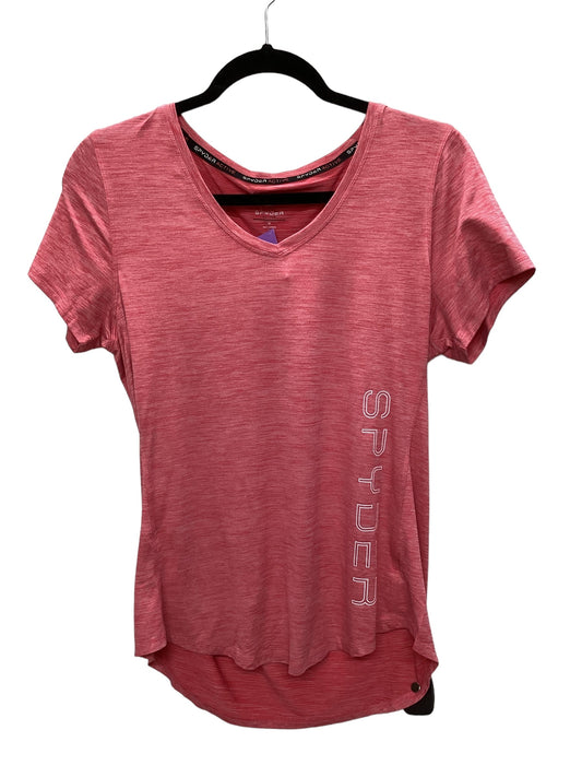 Pink Athletic Top Short Sleeve Spyder, Size M