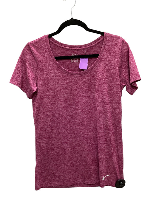 Purple Athletic Top Short Sleeve Nike Apparel, Size S