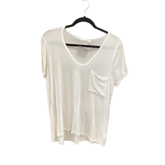 White Top Short Sleeve Basic Lush, Size M