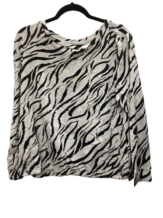 Animal Print Top Long Sleeve Zenergy By Chicos, Size 2