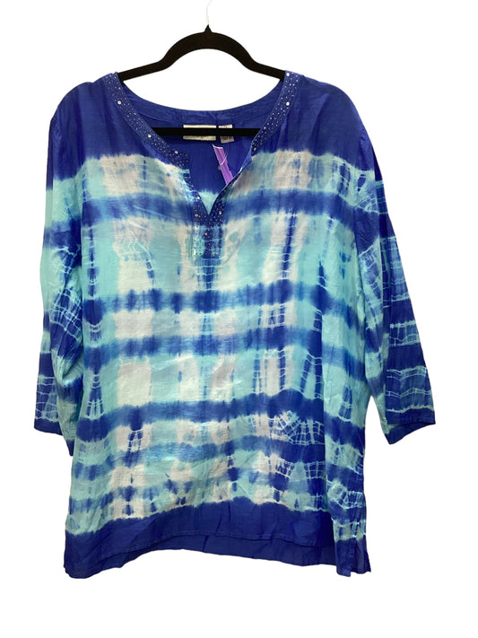 Blue Top Long Sleeve Chicos, Size 3