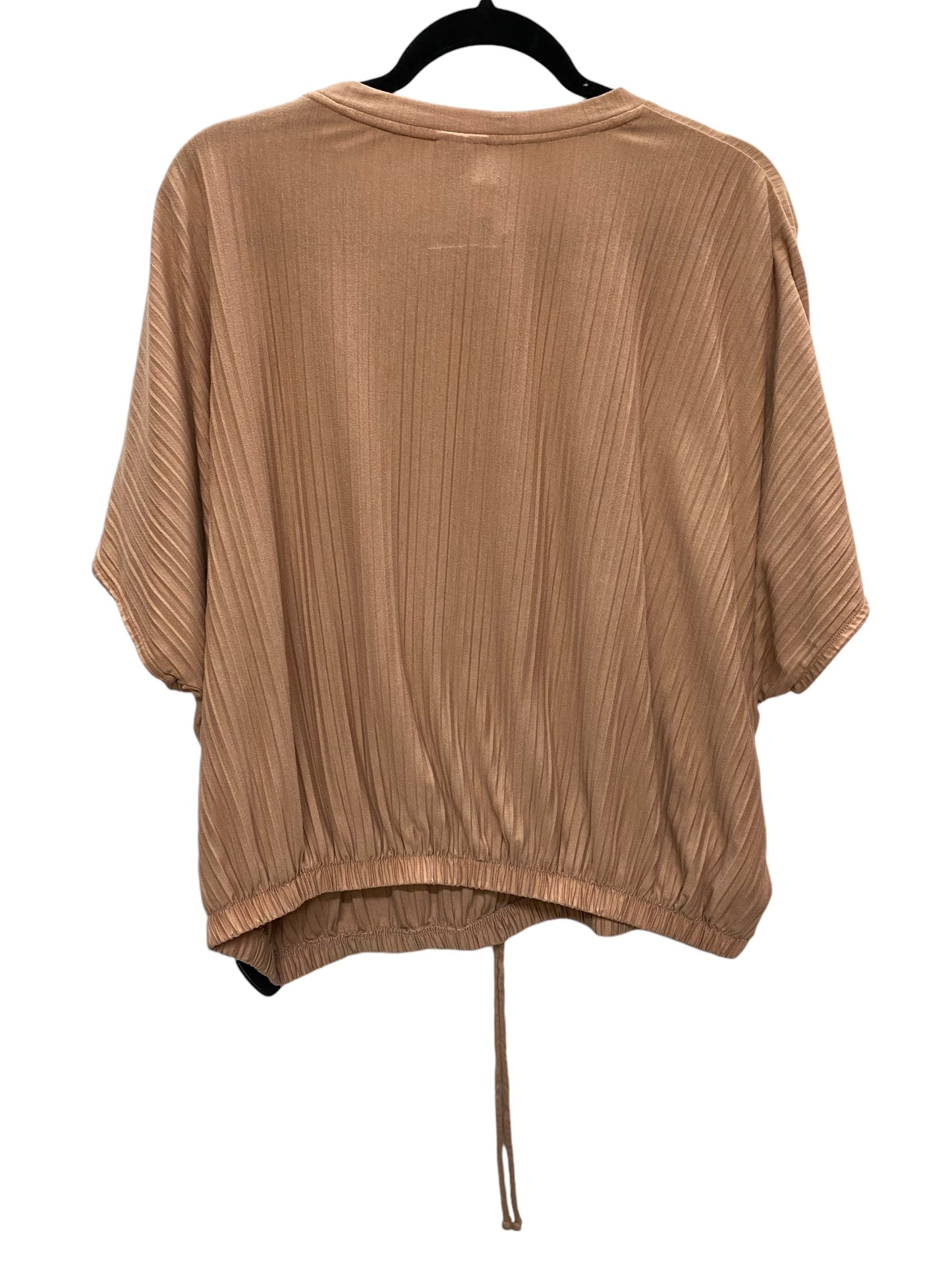 Top Short Sleeve By A New Day In Tan, Size: 2x