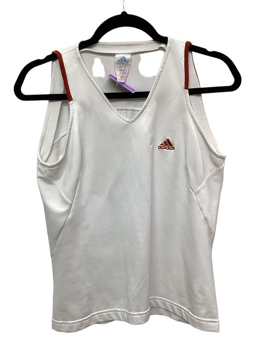 Red & White Athletic Tank Top Adidas, Size L