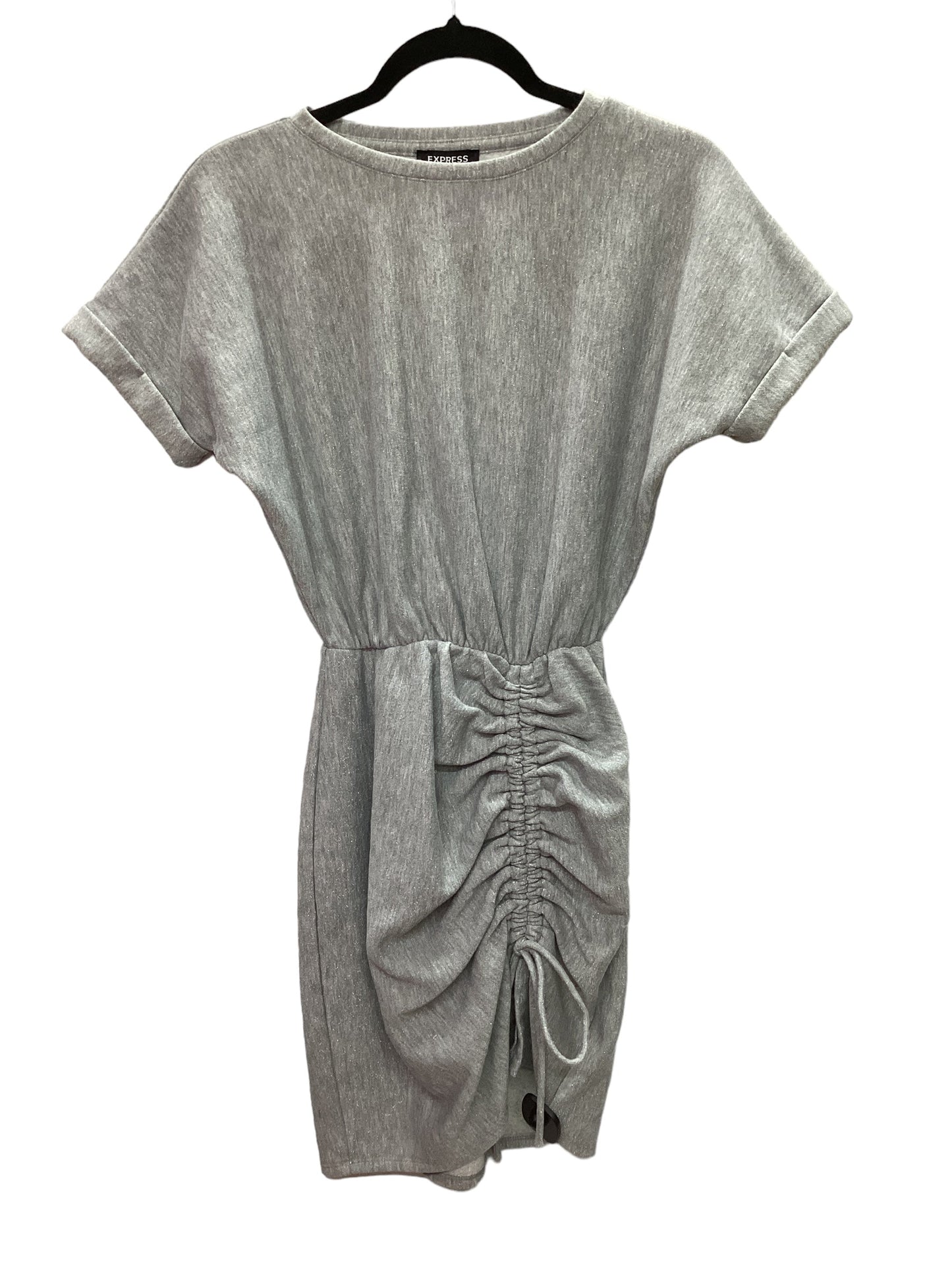 Grey Dress Casual Short Express, Size Xs