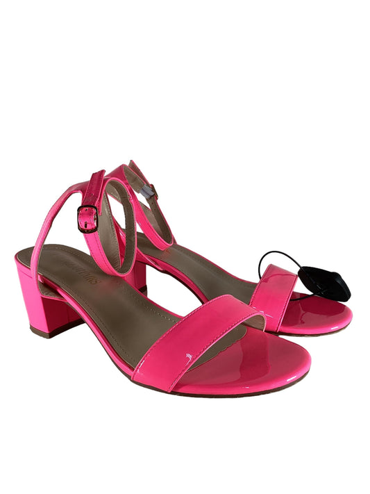 Pink Sandals Heels Block Clothes Mentor, Size 10