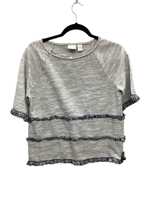 Grey Top Short Sleeve Chicos, Size 0