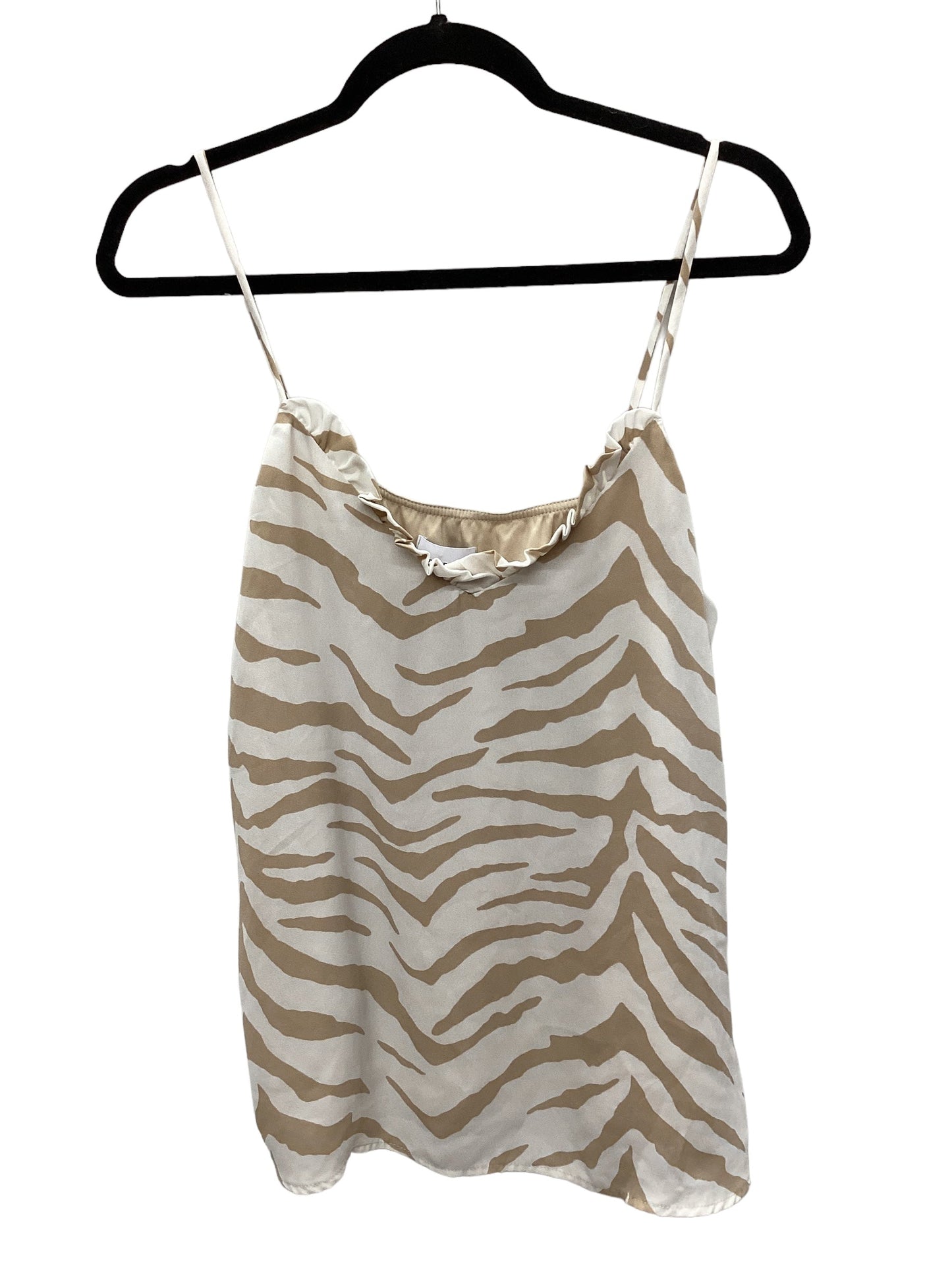 Tan Top Sleeveless Adrienne Vittadini, Size L