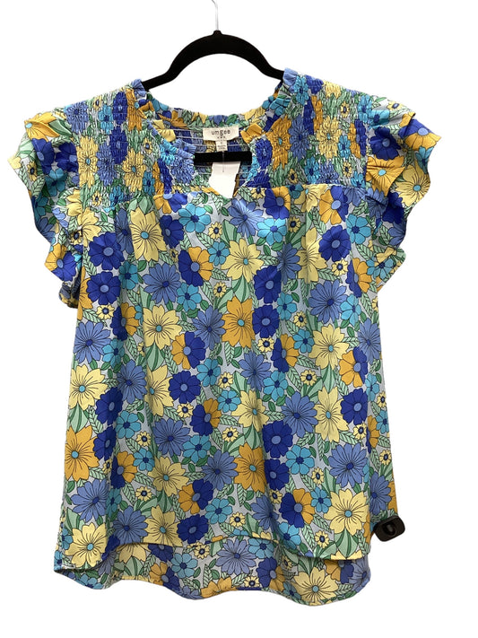 Floral Print Top Short Sleeve Umgee, Size S