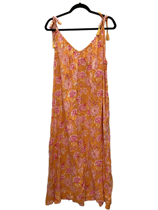 Orange Dress Casual Maxi Old Navy, Size M