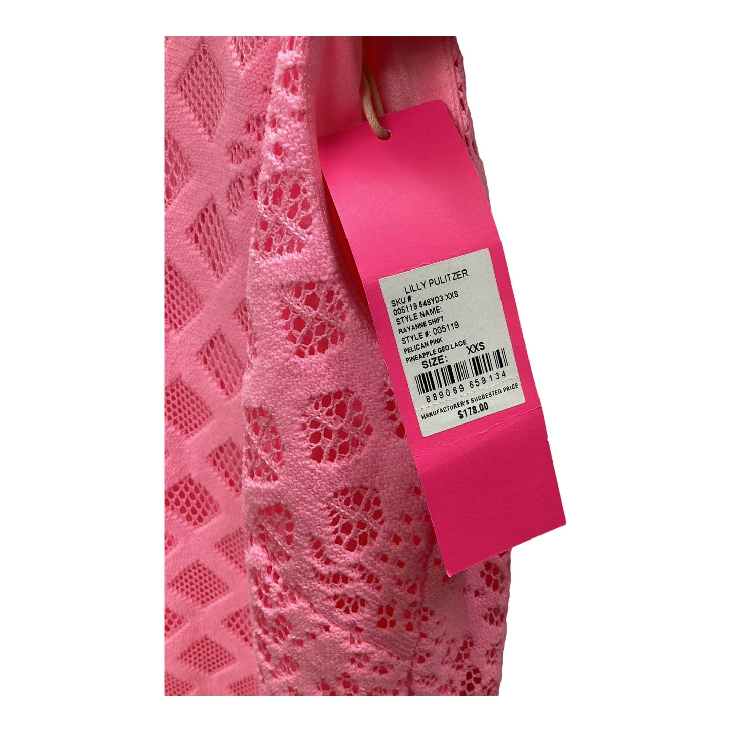 Pink Dress Designer Lilly Pulitzer, Size Xxs