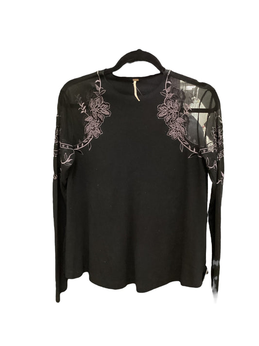 Black Top Long Sleeve Free People, Size Xs