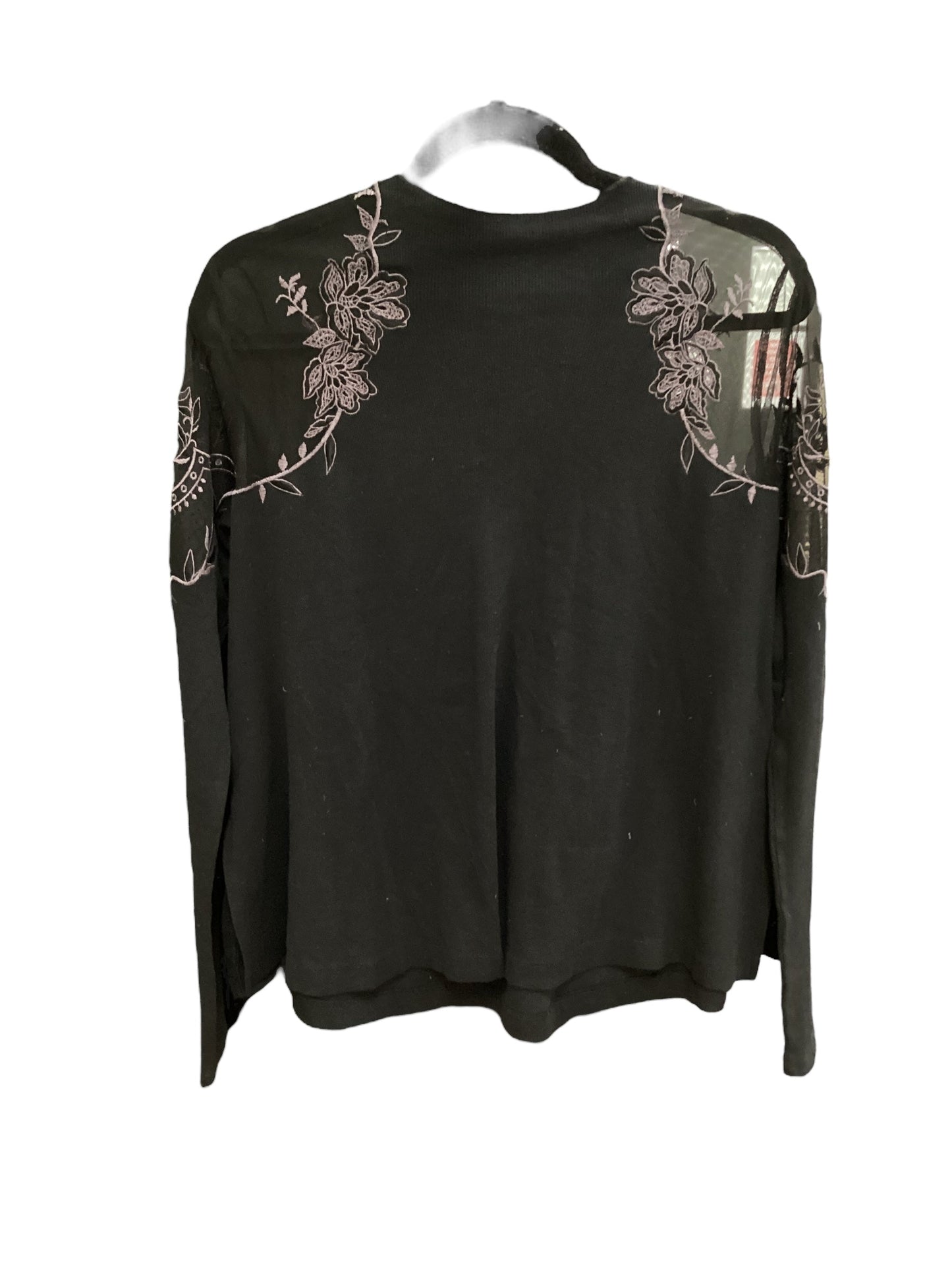 Black Top Long Sleeve Free People, Size Xs