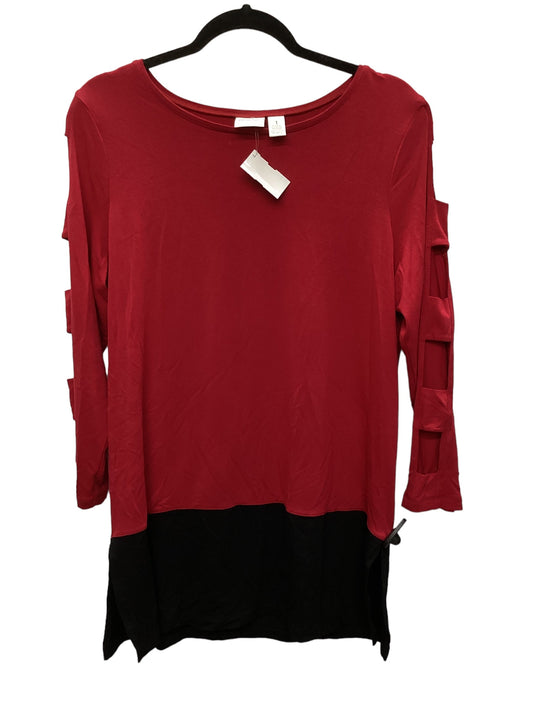 Red Top Long Sleeve Zenergy By Chicos, Size 1