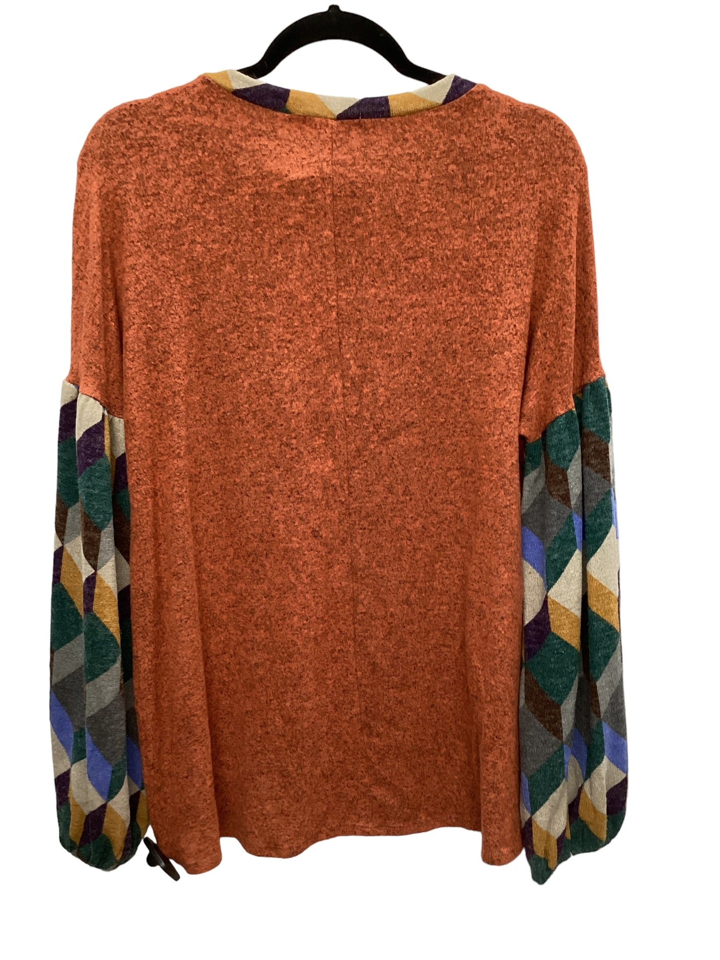 Top Long Sleeve By White Birch In Orange, Size: S