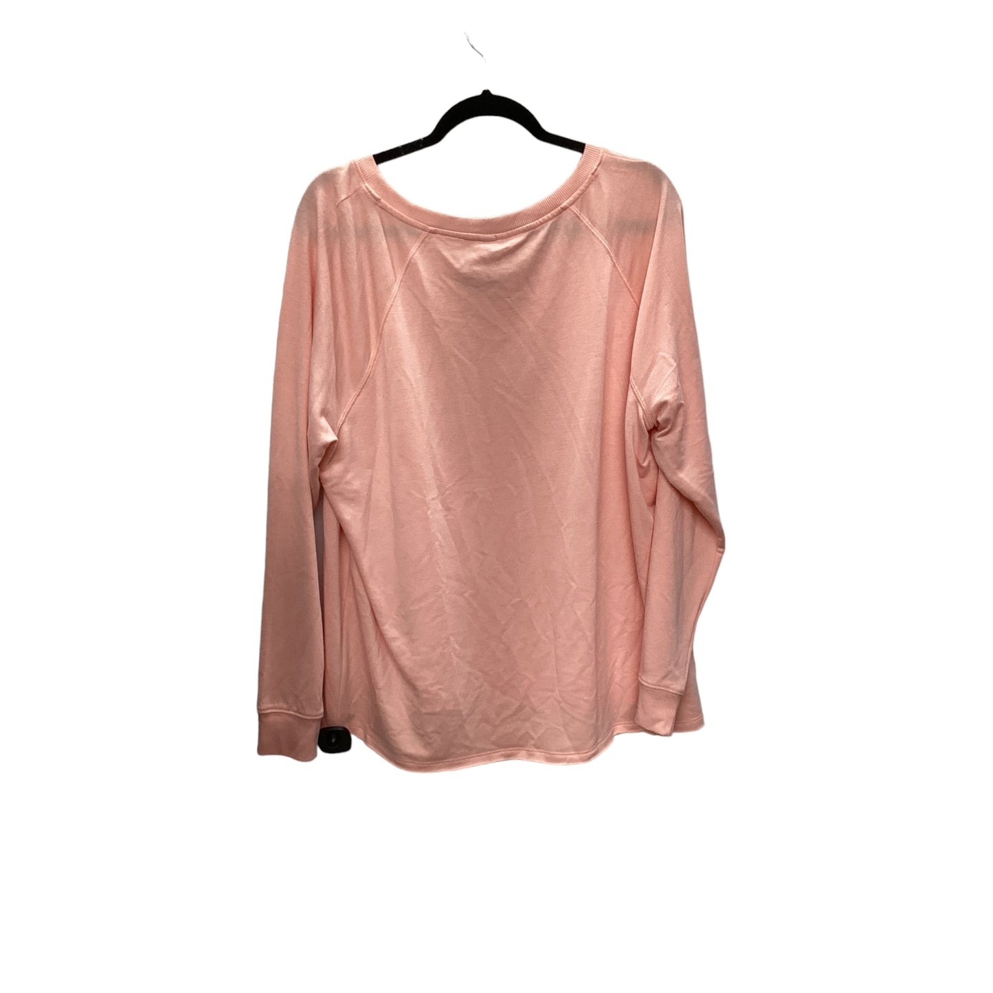 Top Long Sleeve Basic By Cato In Pink, Size: Xl