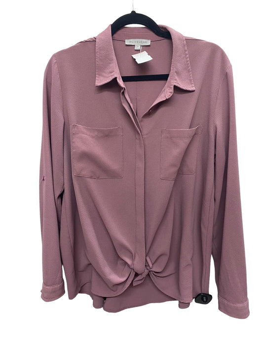 Top Long Sleeve By Olive And Oak In Purple, Size: Xl