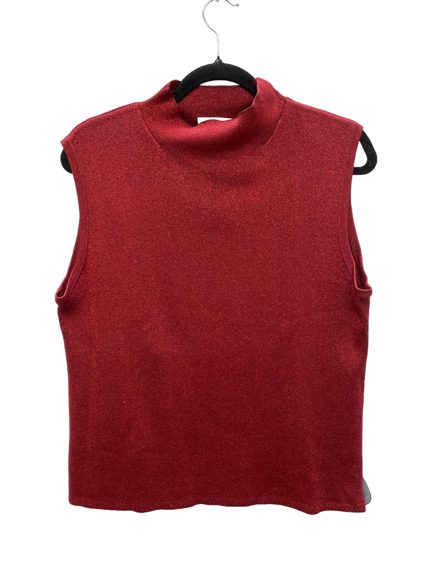 Top Sleeveless By Coldwater Creek In Red, Size: Xl