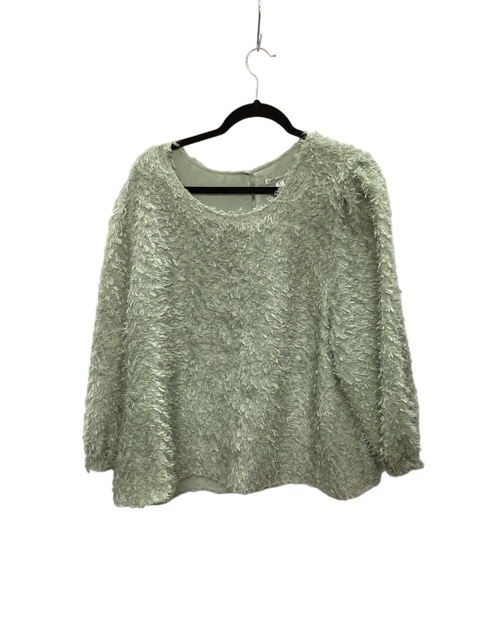 Top Long Sleeve By Cato In Green, Size: Xl