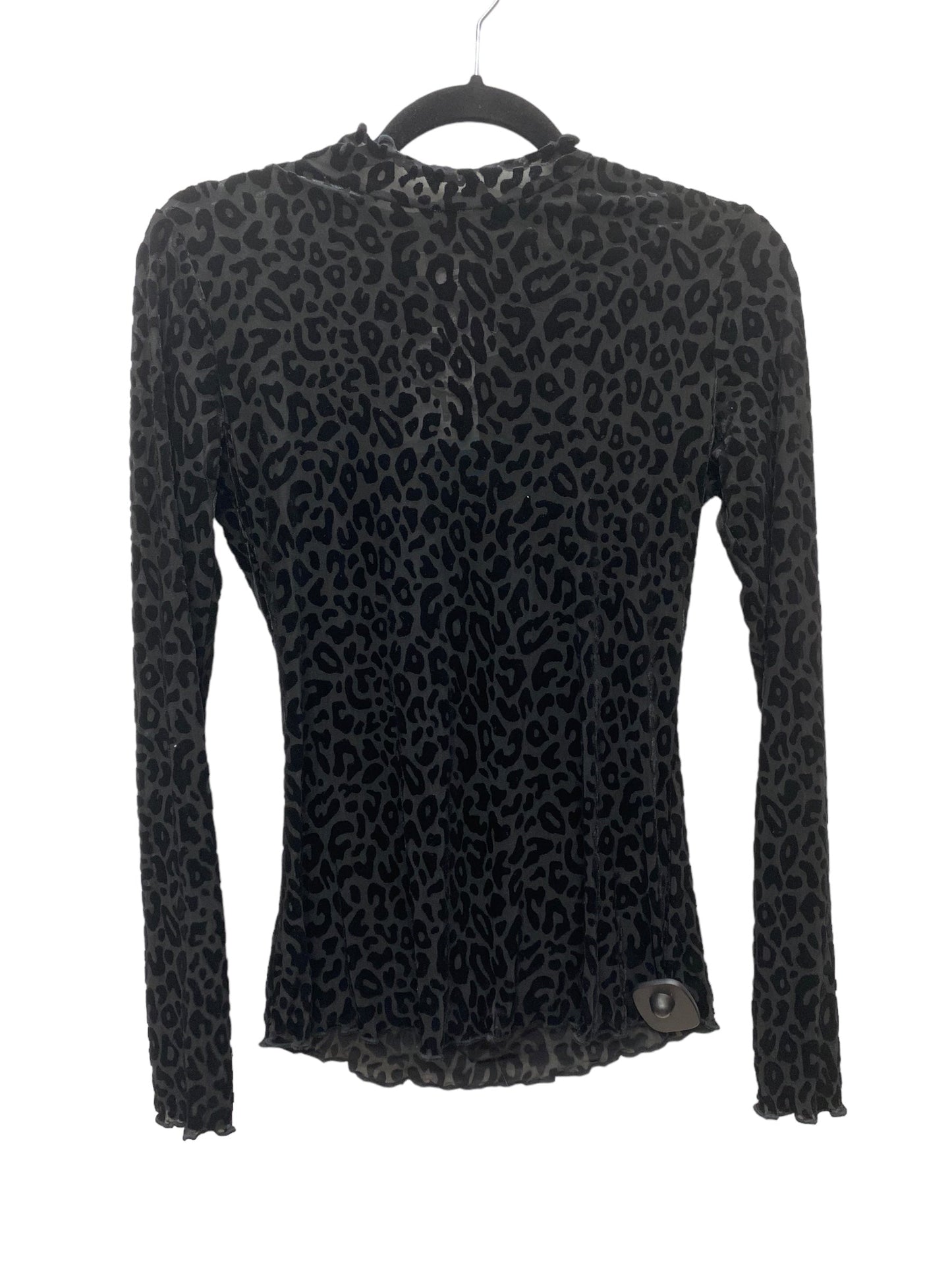 Top Long Sleeve By Hem & Thread In Black, Size: S