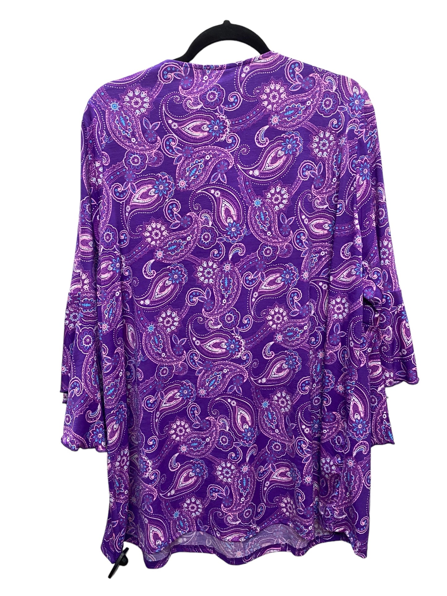 Top Long Sleeve By Clothes Mentor In Purple, Size: 2x