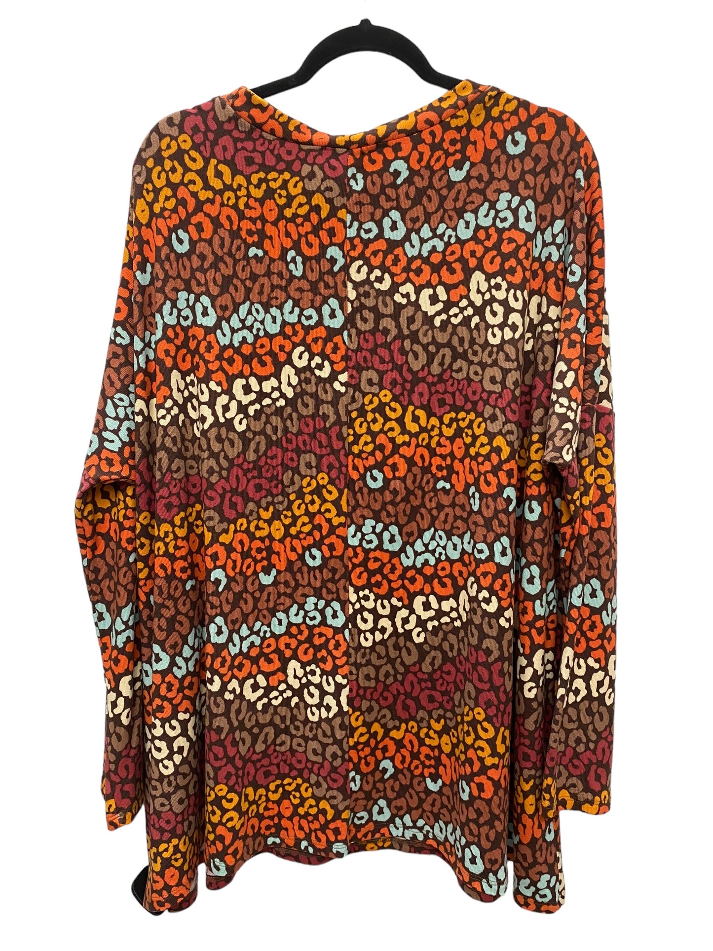 Top Long Sleeve By Clothes Mentor In Animal Print, Size: 2x