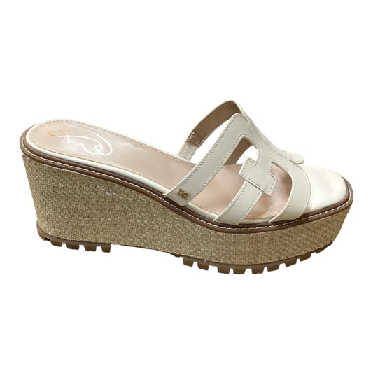 Sandals Heels Wedge By Sam Edelman In Tan, Size: 10