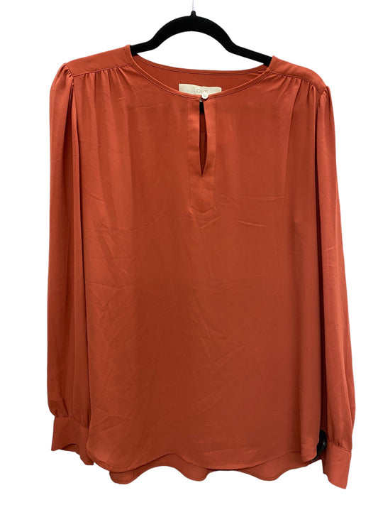 Top Long Sleeve By Loft In Orange, Size: S