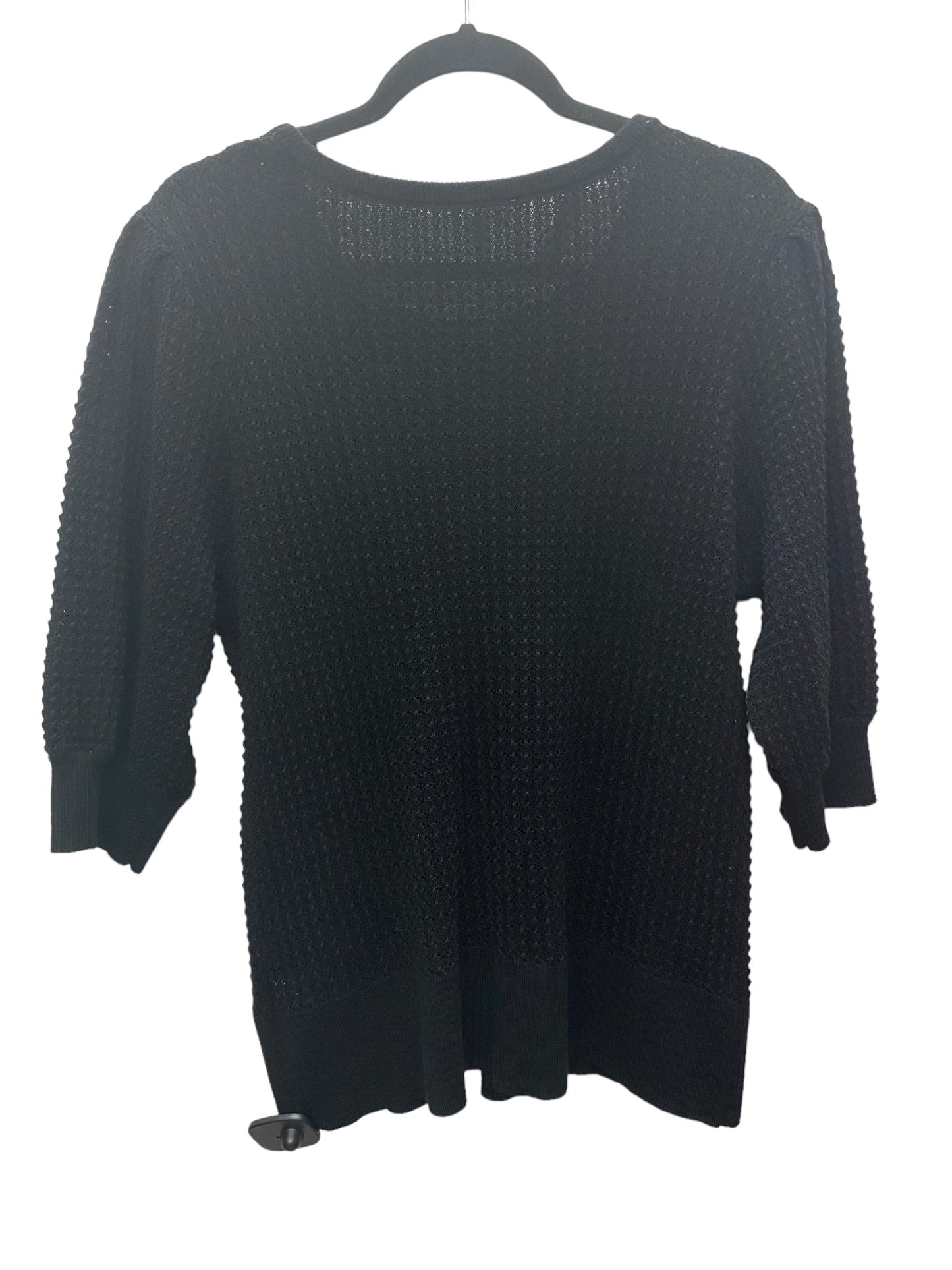 Top 3/4 Sleeve By Terra & Sky In Black, Size: 3x