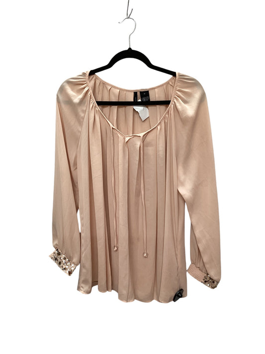 Top Long Sleeve By New Directions In Peach, Size: Xl