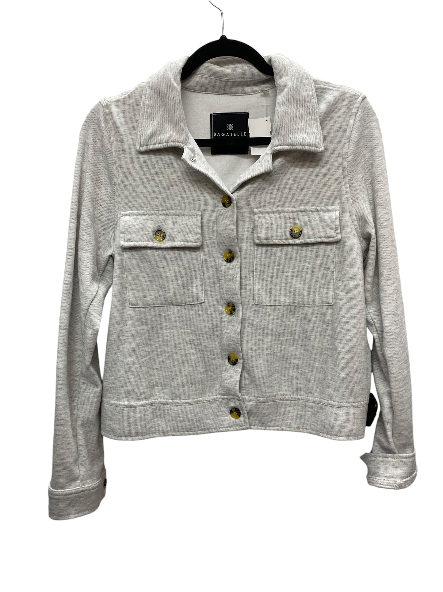 Jacket Shirt By Clothes Mentor In Grey, Size: S