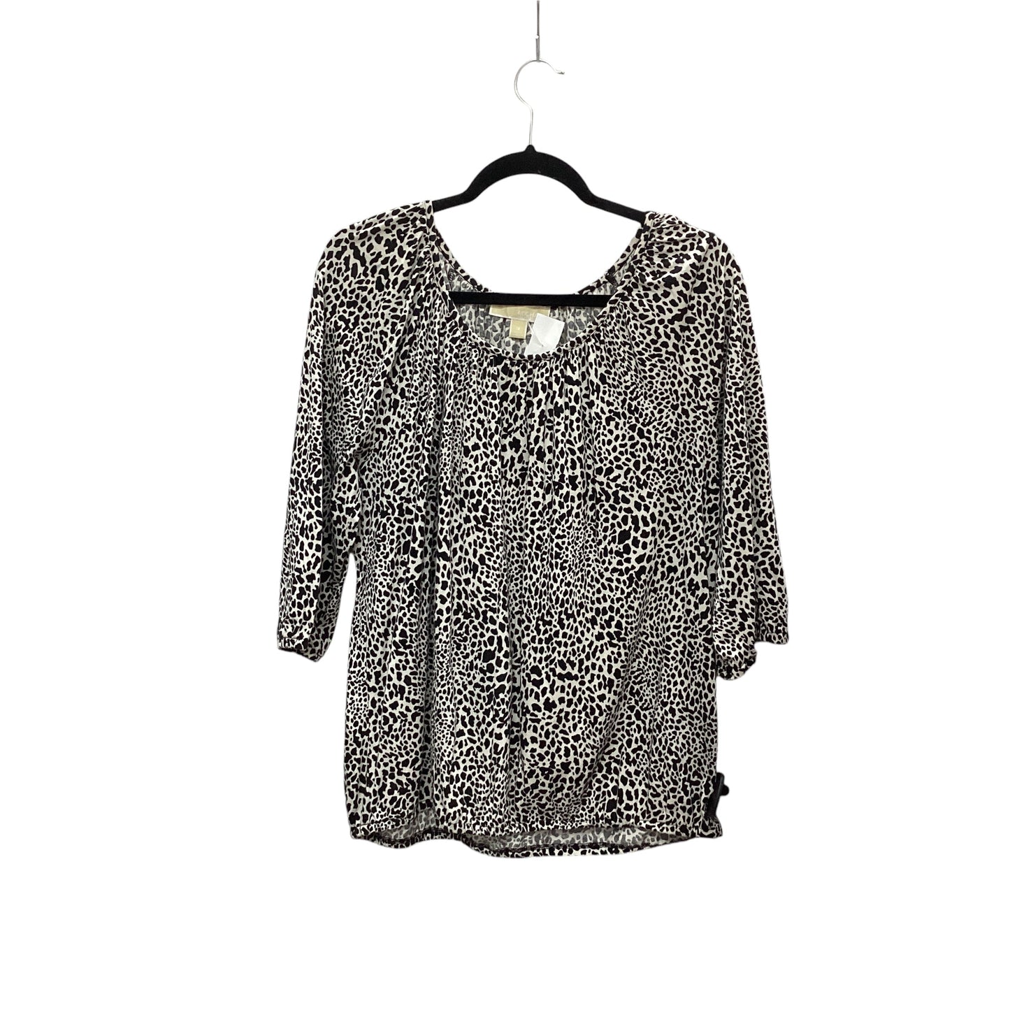 Top Long Sleeve By Michael By Michael Kors In Animal Print, Size: 1x