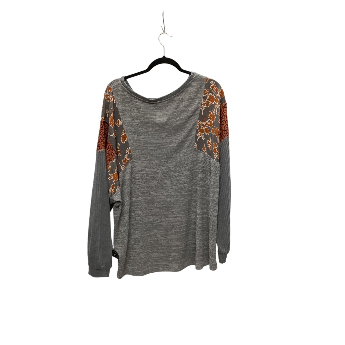 Top Long Sleeve By Kori America In Grey, Size: 2x