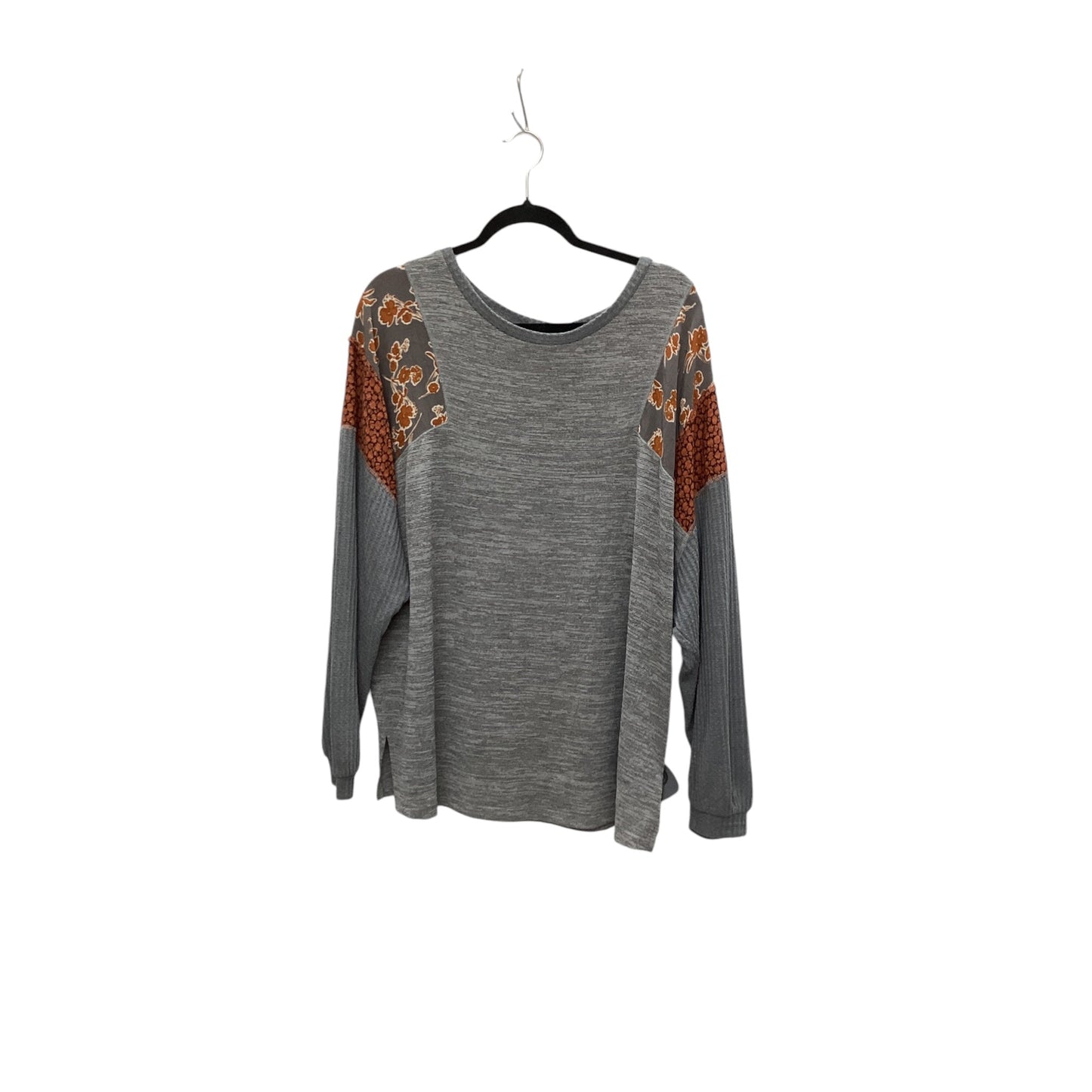 Top Long Sleeve By Kori America In Grey, Size: 2x