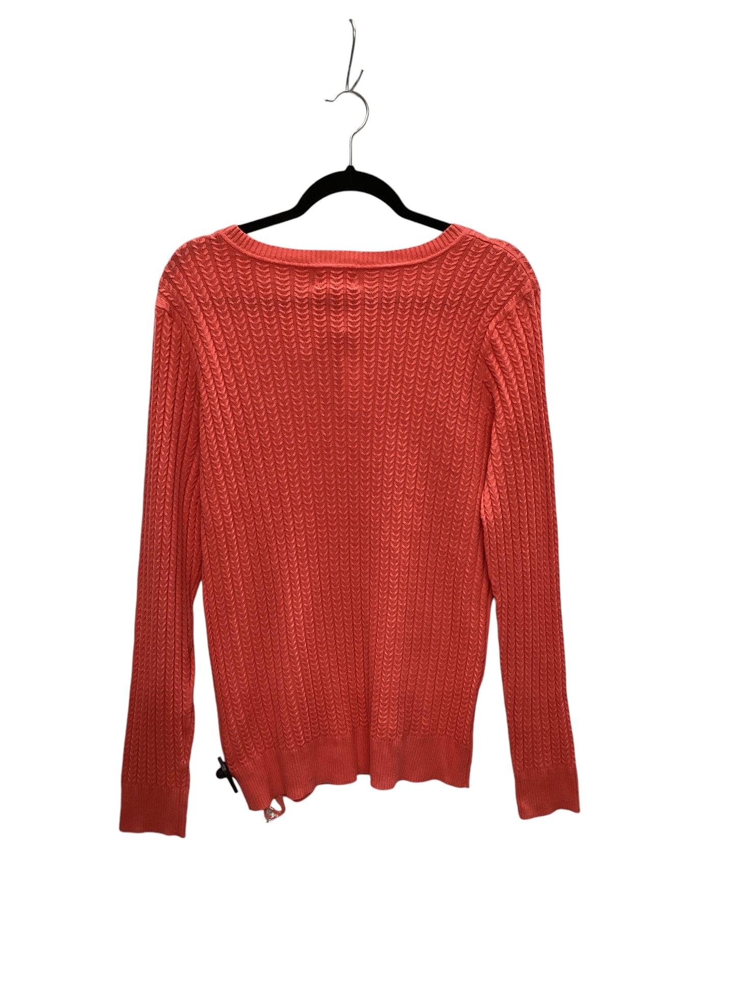 Sweater By Laura Scott In Coral, Size: 1x