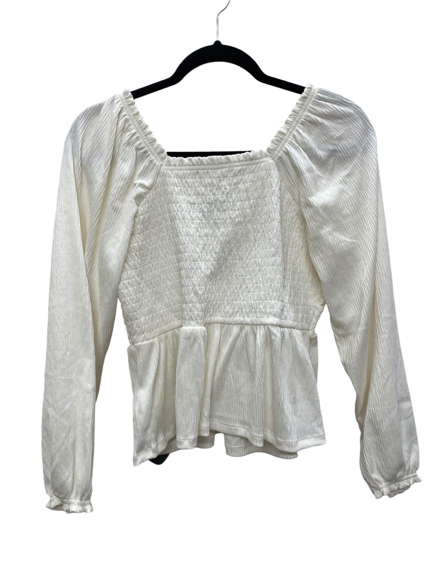 Top Long Sleeve By Old Navy In Cream, Size: S