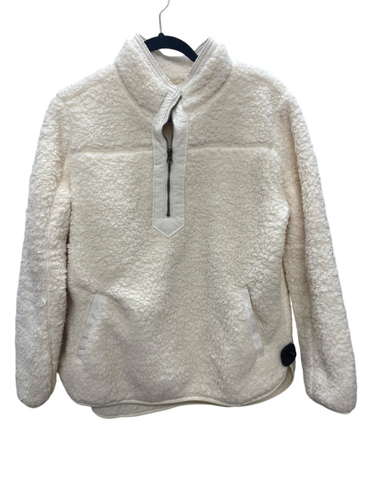 Jacket Faux Fur & Sherpa By Time And Tru In Cream, Size: L