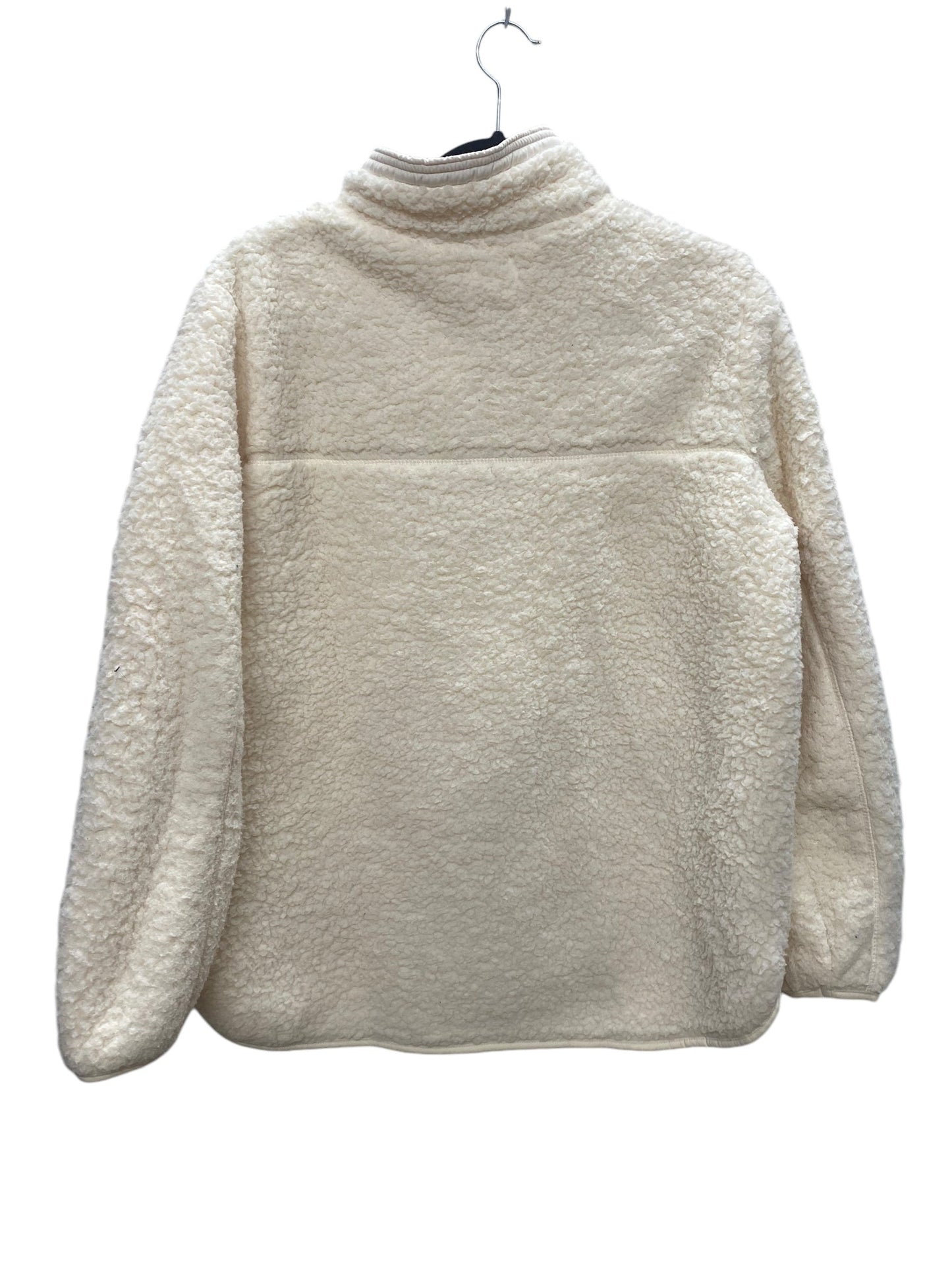 Jacket Faux Fur & Sherpa By Time And Tru In Cream, Size: L