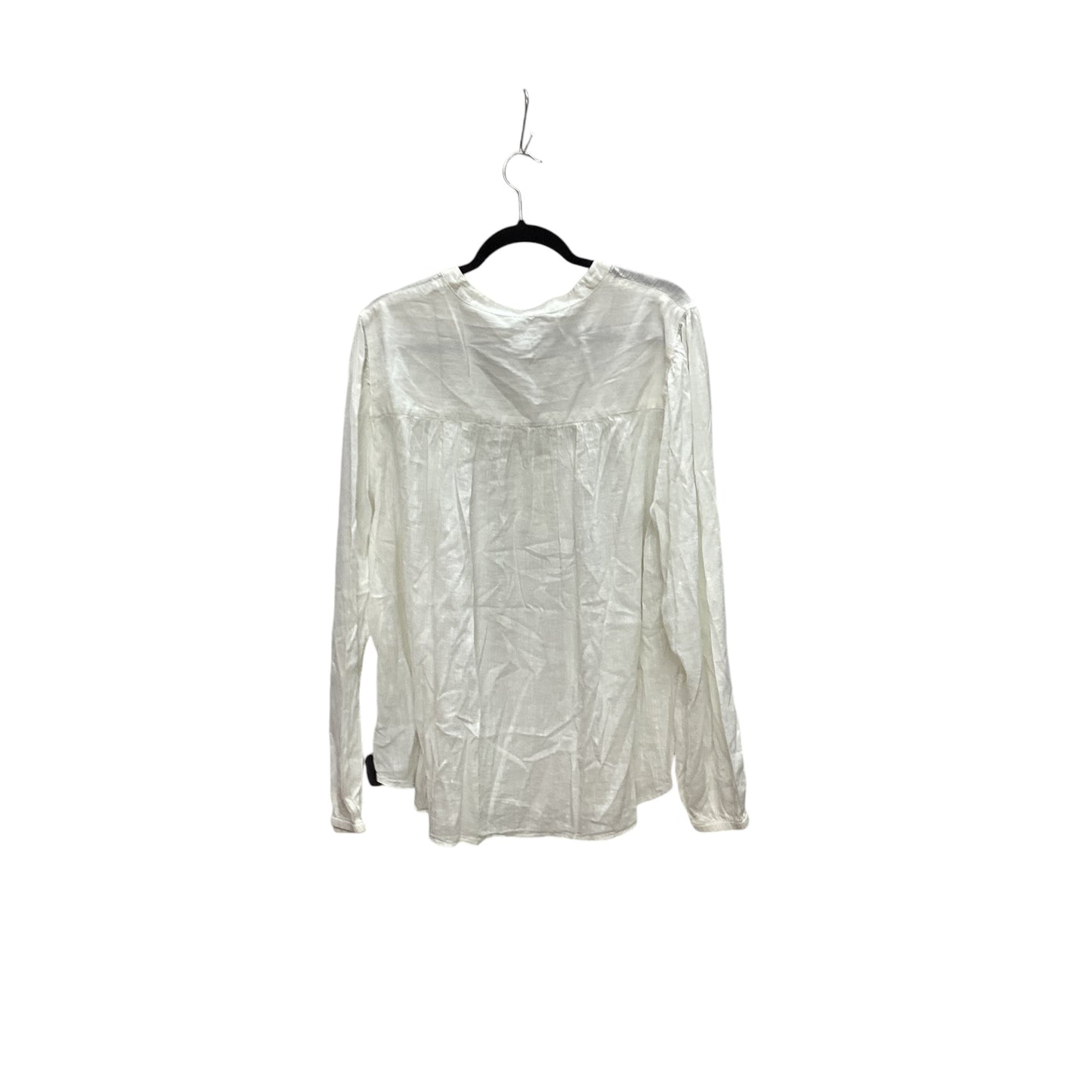 Top Long Sleeve By Gap In White, Size: Xxl