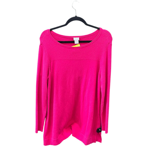 Top Long Sleeve By Zenergy By Chicos In Pink, Size: L