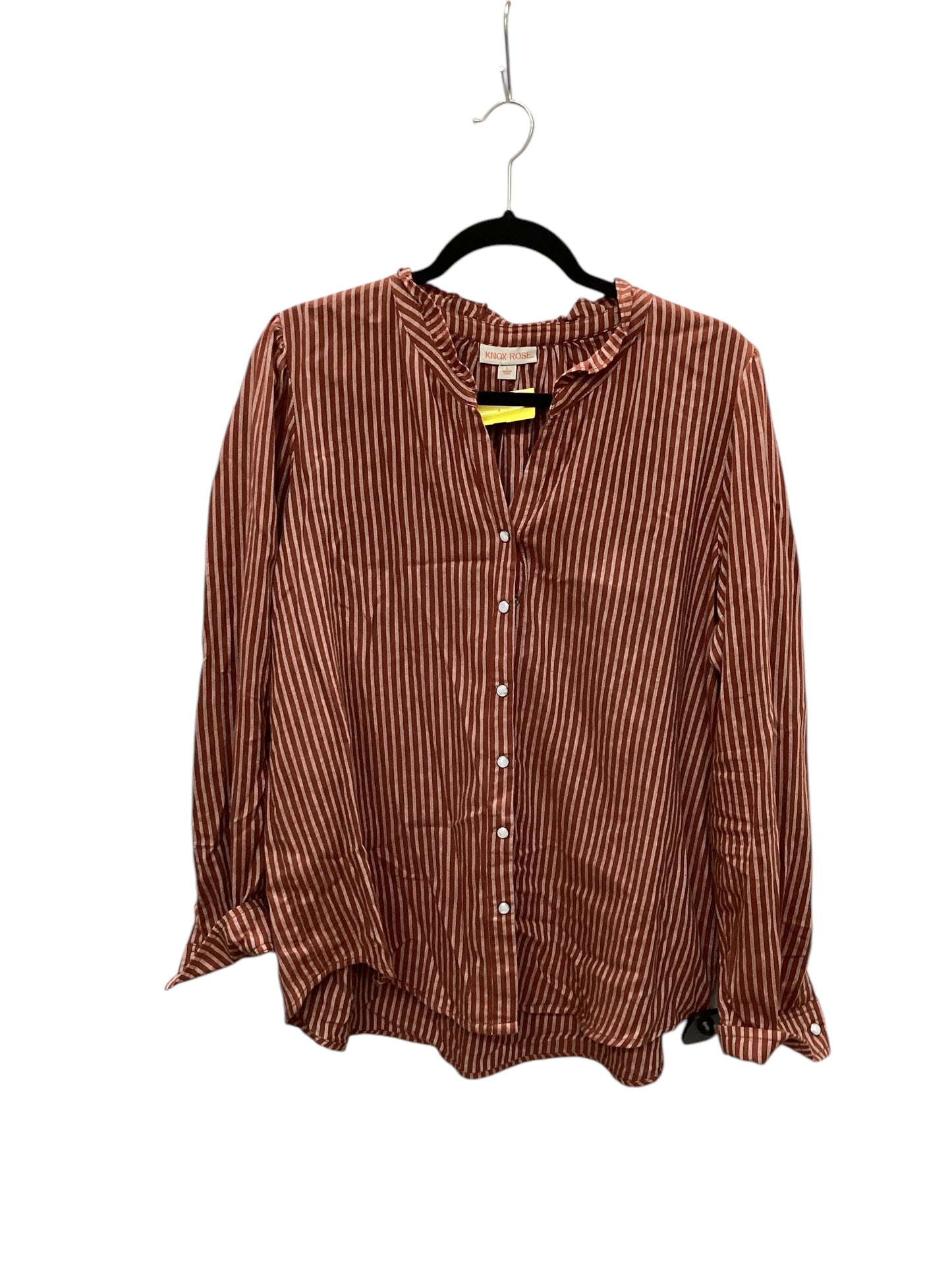 Top Long Sleeve By Knox Rose In Brown, Size: L