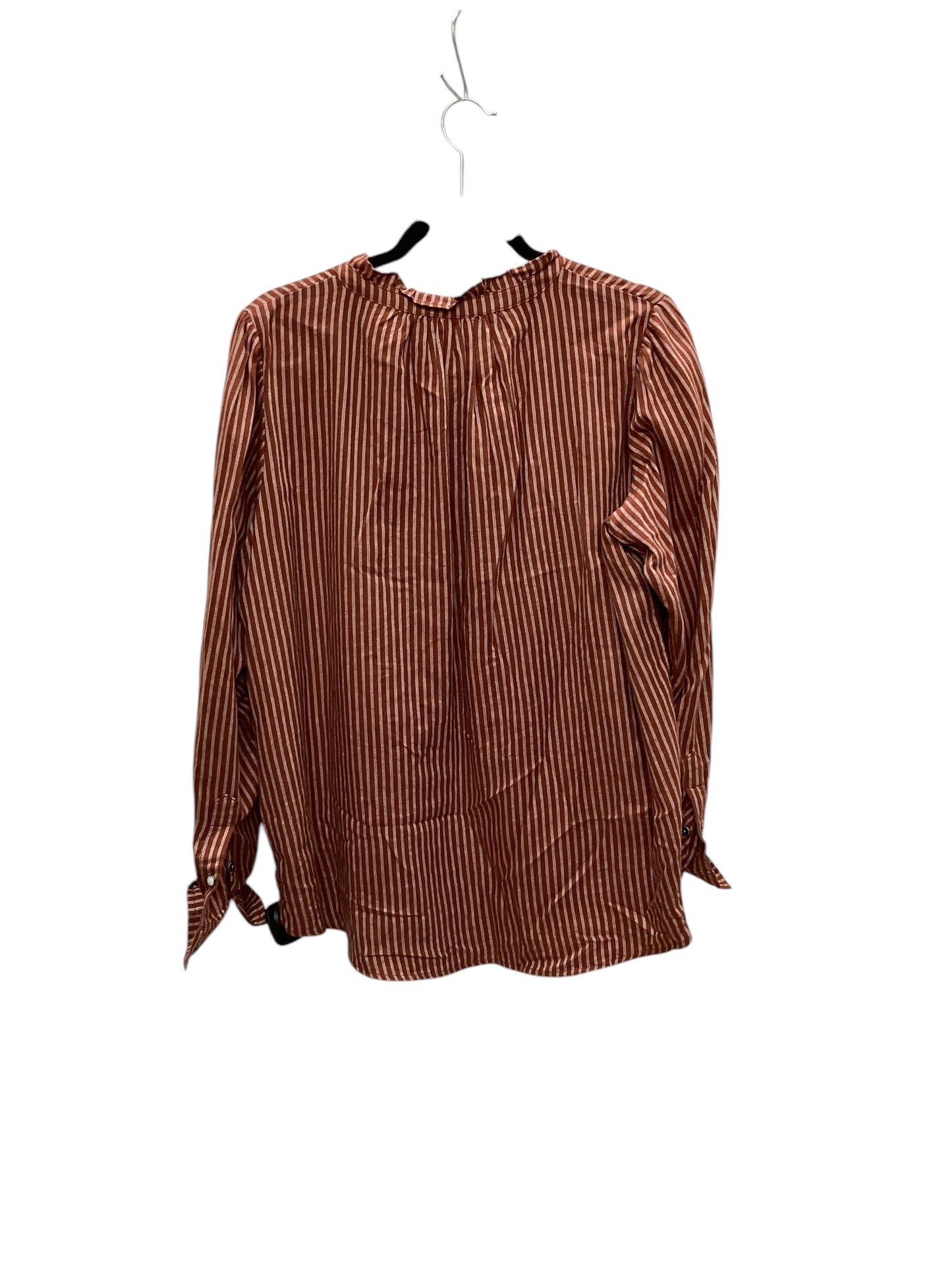 Top Long Sleeve By Knox Rose In Brown, Size: L