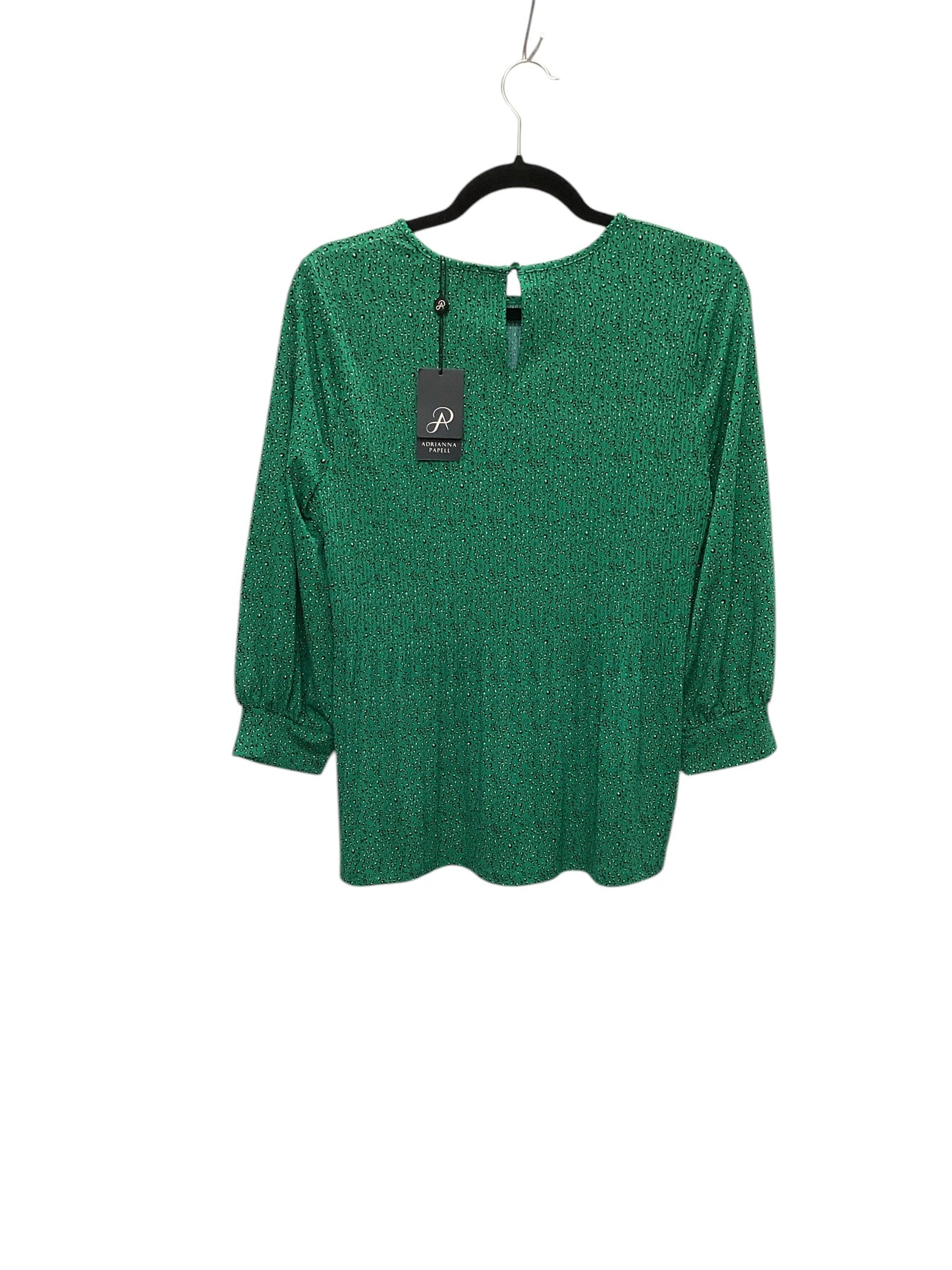 Top Long Sleeve By Adrianna Papell In Green, Size: M