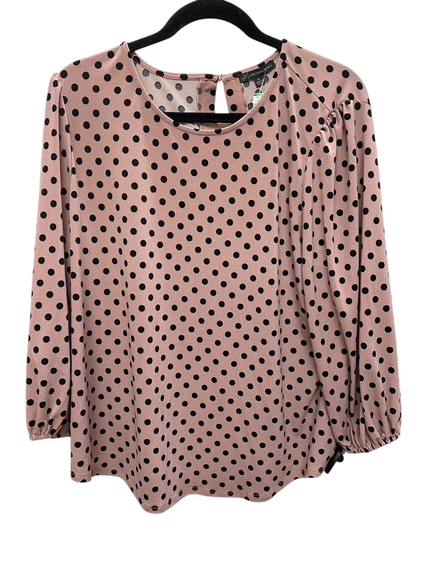 Top Long Sleeve By Adrianna Papell In Pink, Size: Xl